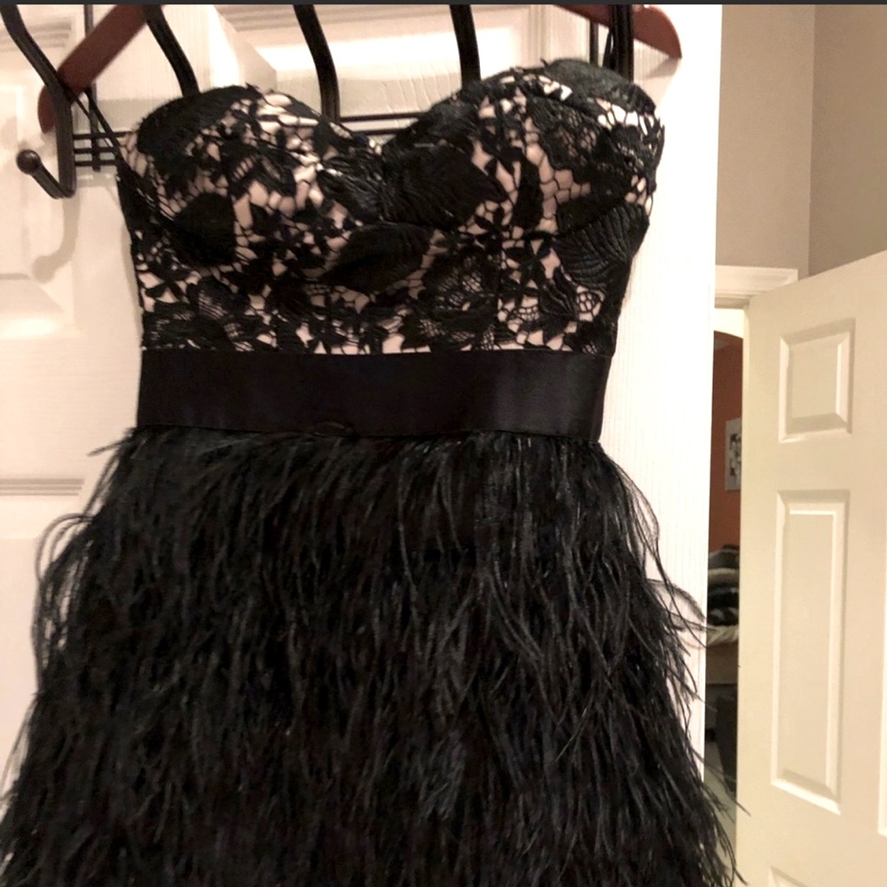 Bebe Lace Feather dress XS